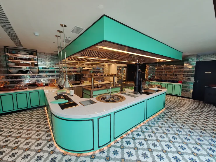 hotel indigo kitchen closeup